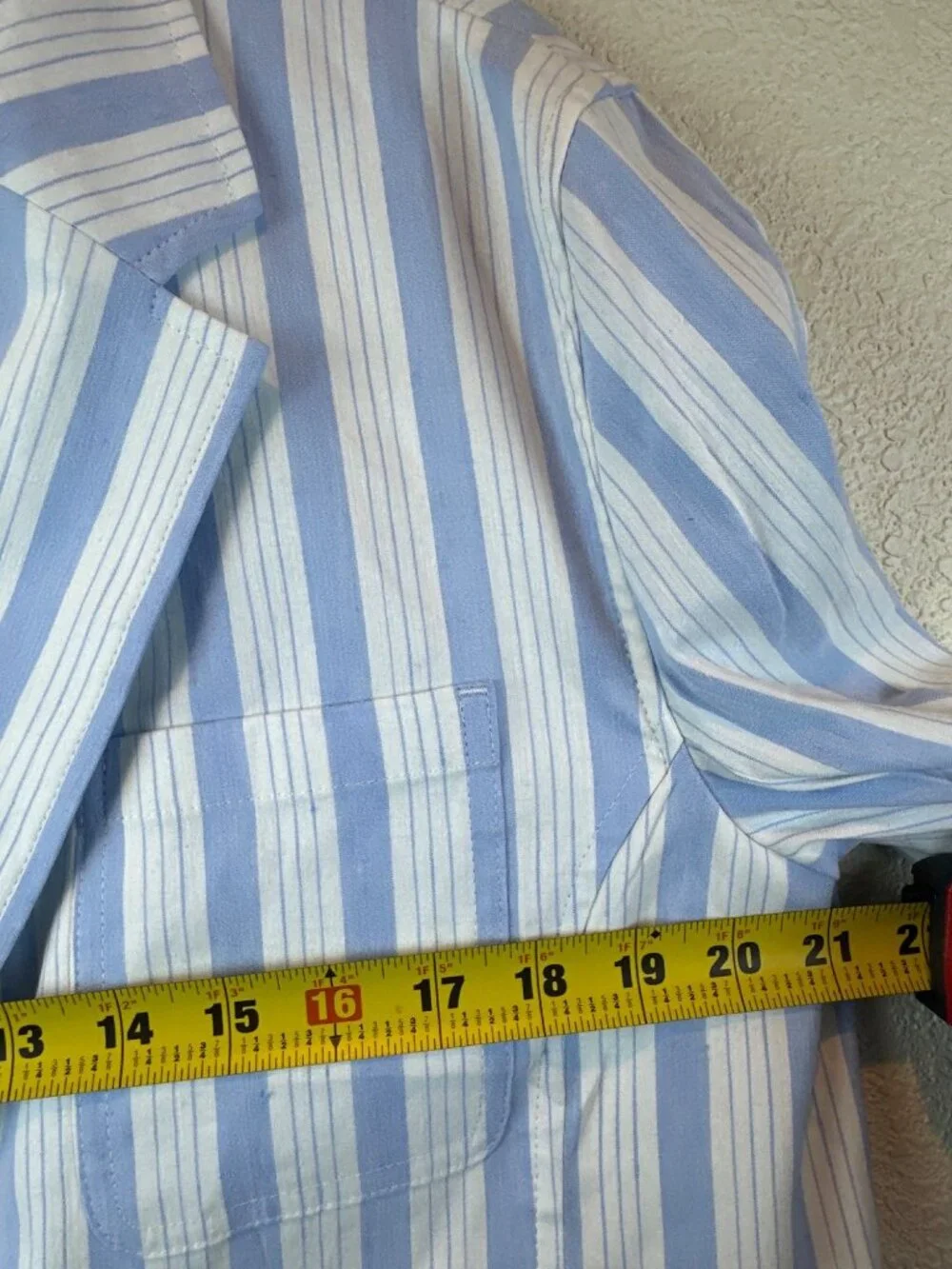J. Crew Blue and White Striped Linen-Blend Blazer - Picture 7 of 10